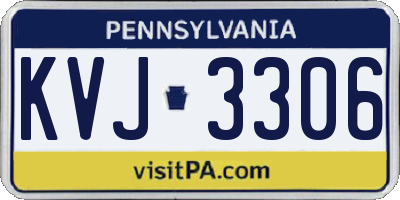 PA license plate KVJ3306