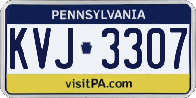 PA license plate KVJ3307