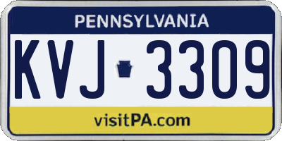 PA license plate KVJ3309