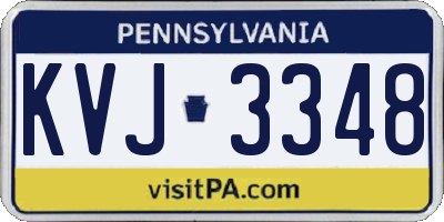 PA license plate KVJ3348
