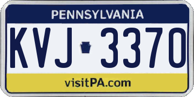 PA license plate KVJ3370