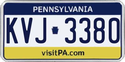 PA license plate KVJ3380