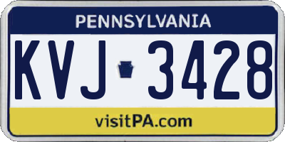 PA license plate KVJ3428