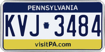 PA license plate KVJ3484