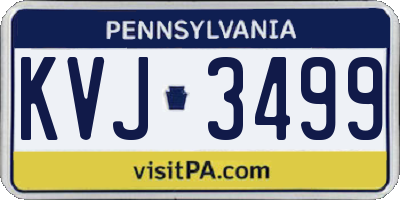 PA license plate KVJ3499