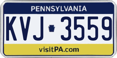 PA license plate KVJ3559