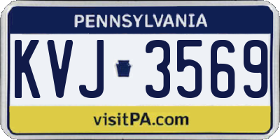 PA license plate KVJ3569