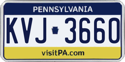 PA license plate KVJ3660