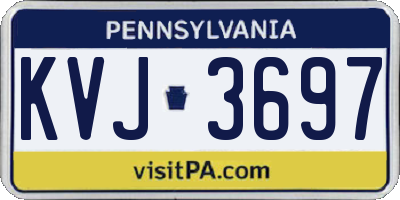 PA license plate KVJ3697