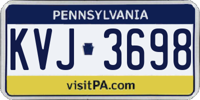 PA license plate KVJ3698