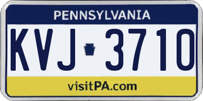 PA license plate KVJ3710