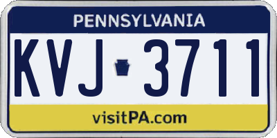 PA license plate KVJ3711