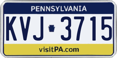 PA license plate KVJ3715