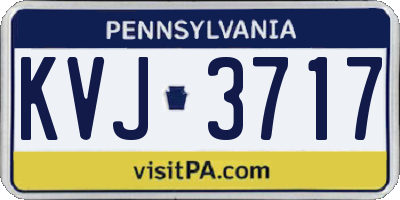 PA license plate KVJ3717