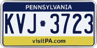 PA license plate KVJ3723