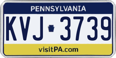 PA license plate KVJ3739