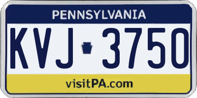 PA license plate KVJ3750