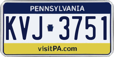 PA license plate KVJ3751