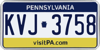 PA license plate KVJ3758
