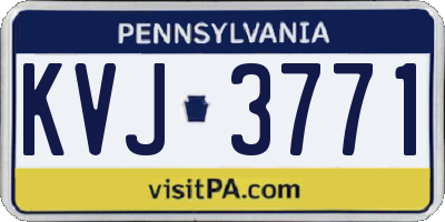 PA license plate KVJ3771