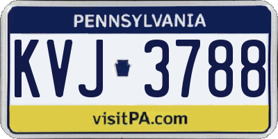 PA license plate KVJ3788