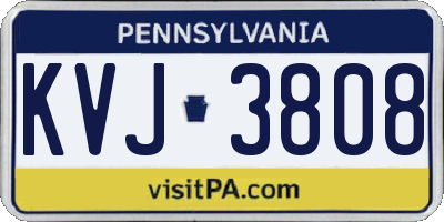 PA license plate KVJ3808
