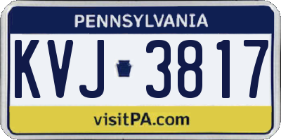 PA license plate KVJ3817
