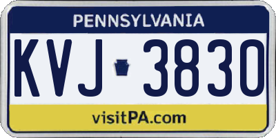 PA license plate KVJ3830