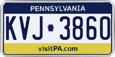 PA license plate KVJ3860