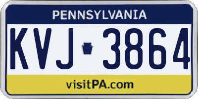 PA license plate KVJ3864