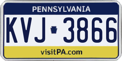 PA license plate KVJ3866
