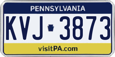 PA license plate KVJ3873