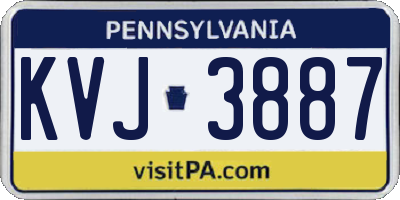 PA license plate KVJ3887