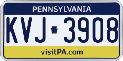 PA license plate KVJ3908