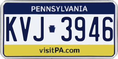 PA license plate KVJ3946