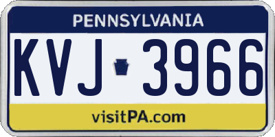 PA license plate KVJ3966