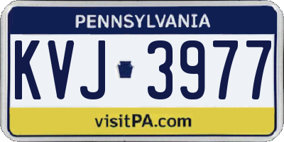 PA license plate KVJ3977
