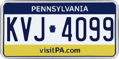 PA license plate KVJ4099