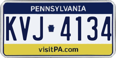 PA license plate KVJ4134