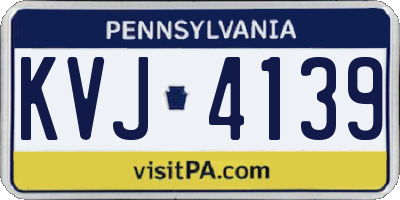 PA license plate KVJ4139