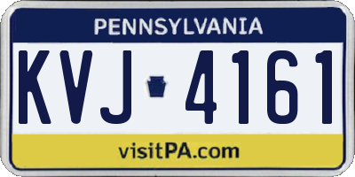 PA license plate KVJ4161