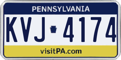 PA license plate KVJ4174