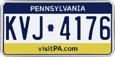 PA license plate KVJ4176