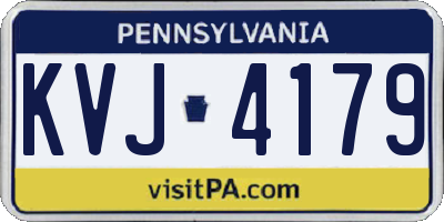 PA license plate KVJ4179
