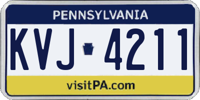 PA license plate KVJ4211