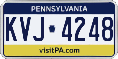 PA license plate KVJ4248