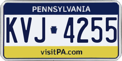PA license plate KVJ4255
