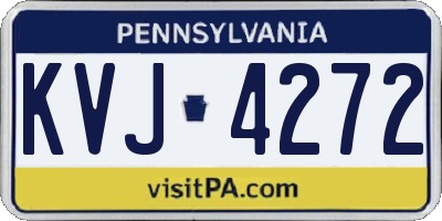 PA license plate KVJ4272