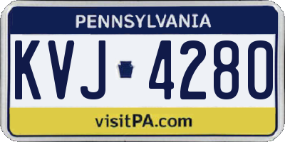 PA license plate KVJ4280