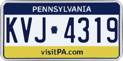PA license plate KVJ4319